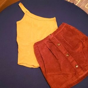 We the Free one band tank top, size xs and large Gap Kids mini skirt, size large